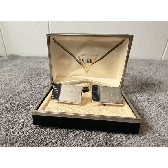 SWANK Other - Vintage Swank Men's Jewelry Cufflinks Silver Toned